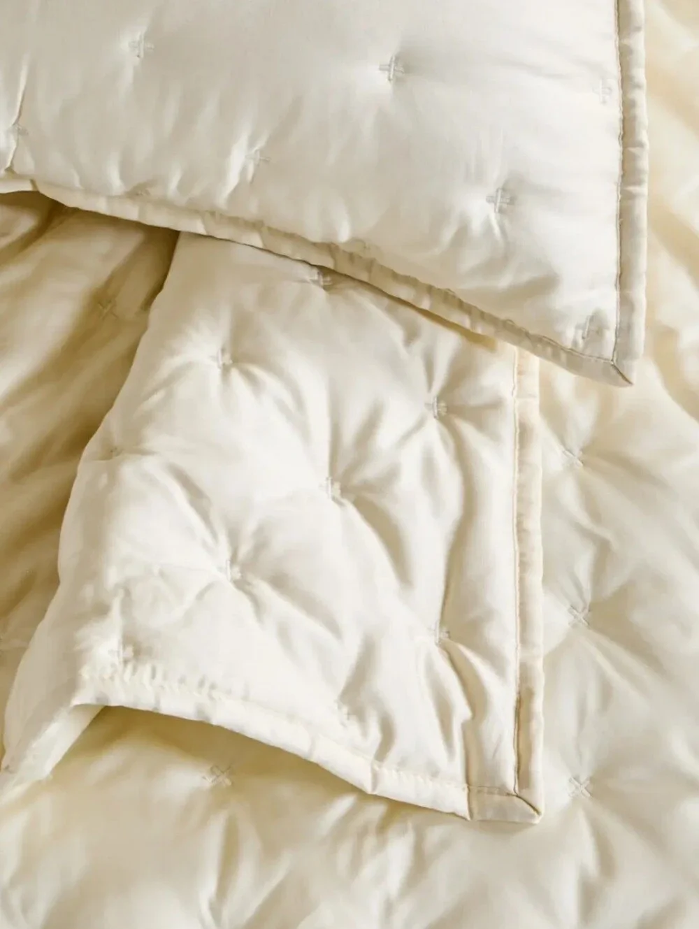Quince Bamboo Dream Quilted Sham Set, Ivory, King